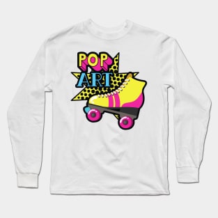 Pop Art - Roller Skates Long Sleeve T-Shirt